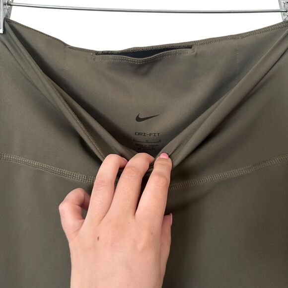 NIKE Drifit Ankle Workout Leggings Olive Large - Picture 5 of 6